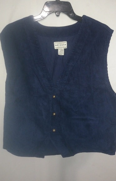 Arizona L Royal Blue Courderoy Vest - Picture 1 of 4